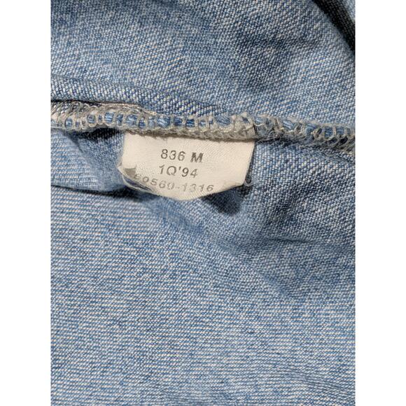 Vintage Levi’s Denim Shirt Mens L Brazil Made Western Workwear Two-Pocket Blue - Picture 14 of 14
